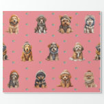 Schattige Puppies 2 Kerstvakantie op Lt Rood Cadeaupapier<br><div class="desc">Schattigee puppies op vakantieinpakpapier zullen iedereen vermaken en verrukken die je het cadeau geeft! Schattig, kwaliteit inpakpapier zal uw favoriet zijn. Prettige feestdagen Zoek naar al onze vakantie puppy producten in onze Collecties, Hondenras Ornamenten, en Vakantie Wraps en Accessoires. Bovendien helpen alle producten met een dierthema die worden verkocht in...</div>