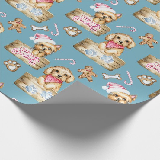 Schattige Puppies Cadeaupapier (Hoek)