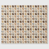 Schattige Puppies Cadeaupapier (Vlak)