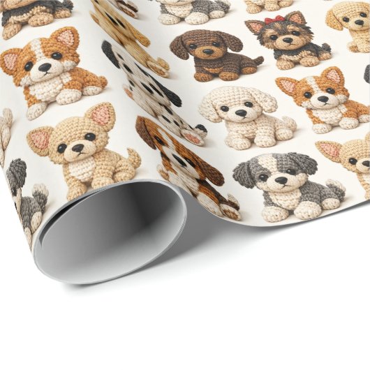 Schattige Puppies Cadeaupapier (Rol Hoek)