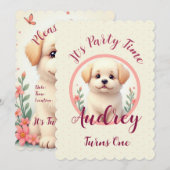 Schattige Puppies Hond Kaart (Voorkant / Achterkant)