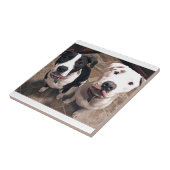 schattige puppies honden tegeltje (Zijkant)