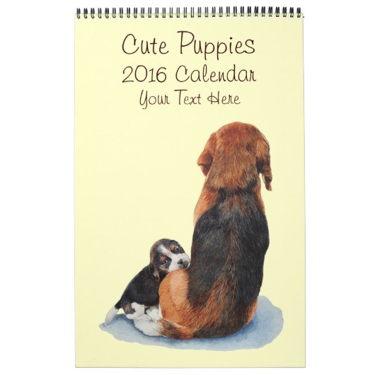 schattige puppies hondschilderingen 2023 kalender (Hoes)
