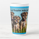 Schattige Puppies in Brussel Griffon Latte Mok (Voorkant)