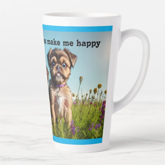 Schattige Puppies in Brussel Griffon Latte Mok (Rechts)