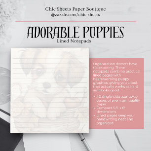 Schattige Puppies Lijnen Notitieblok