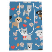 Schattige Puppies Medium Cadeauzakje (Achterkant)