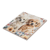 Schattige Puppies Tegeltje (Zijkant)