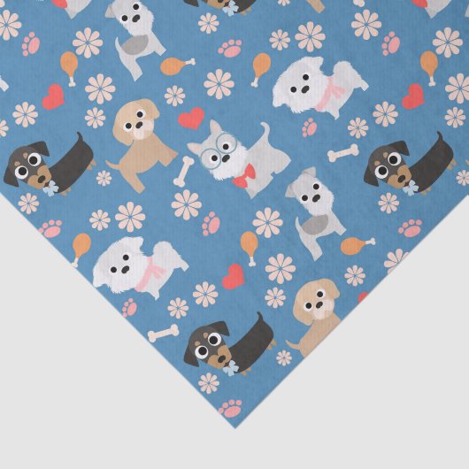 Schattige Puppies Tissuepapier (Detail)