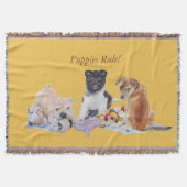 schattige puppy akita shar pei teddy mixdog deken (Voorkant)