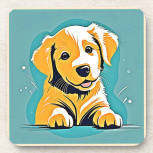 Schattige Puppy Art Design Bier Onderzetter