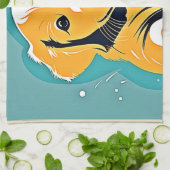 Schattige Puppy Art Design Theedoek (Gevouwen)