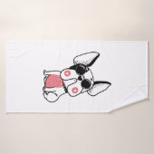 schattige puppy badhanddoek (Badhanddoek)