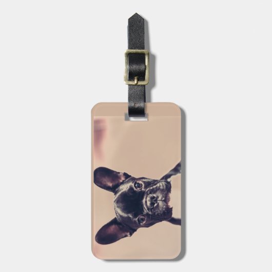 schattige puppy bagagelabel (Voorkant verticaal)