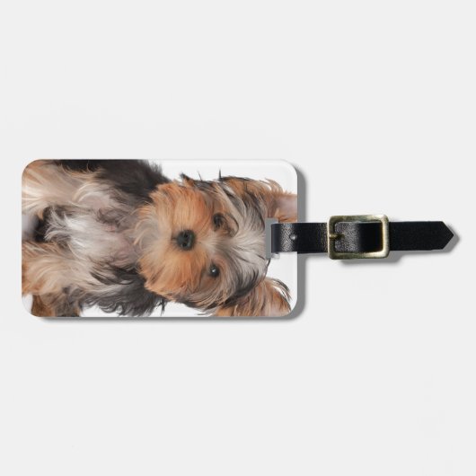 Schattige puppy bagagelabel (Voorkant horizontaal)