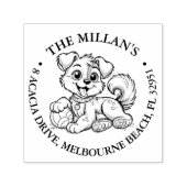 Schattige puppy bal lover thema zelfinktende stempel (Design)