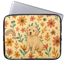 Schattige Puppy & Boho Bloemen