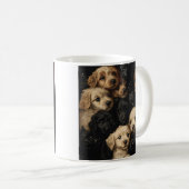 schattige puppy collage foto Two-Tone Coffee Mok (Voorkant rechts)