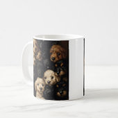 schattige puppy collage foto Two-Tone Coffee Mok (Voorkant links)