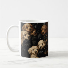 schattige puppy collage foto Two-Tone Coffee Mok