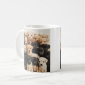 schattige puppy collage foto Two-Tone Coffee Mok (Voorkant links)
