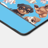 Schattige Puppy Dog Blue Bureaumat (Hoek)