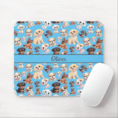 Schattige Puppy Dog Blue Muismat (Met muis)