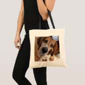 Schattige Puppy Dog Custom Afbeelding Tote Bag (Voorkant (product))