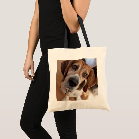 Schattige Puppy Dog Custom Afbeelding Tote Bag (Voorkant (product))