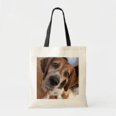 Schattige Puppy Dog Custom Afbeelding Tote Bag (Voorkant)
