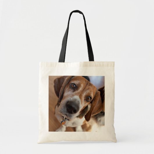 Schattige Puppy Dog Custom Afbeelding Tote Bag (Voorkant)