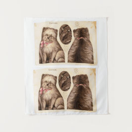  schattige Puppy Dog Knip en naai Patroon Wandkleed