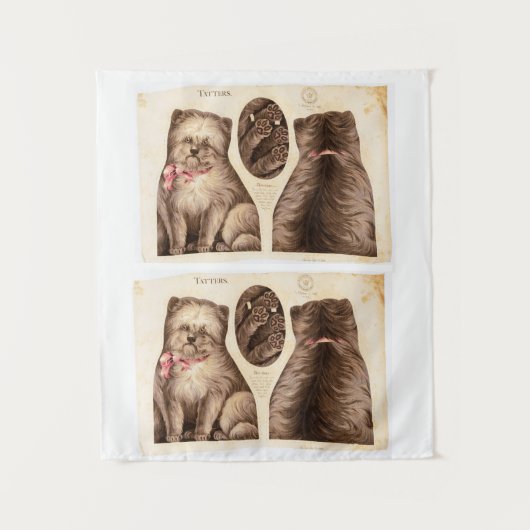 schattige Puppy Dog Knip en naai Patroon Wandkleed (Voorkant)