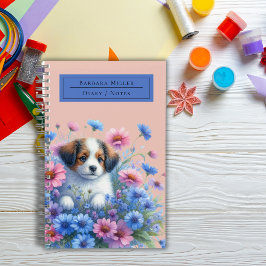 Schattige Puppy Dog Meadow Terug naar school Notit Notitieboek
