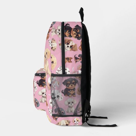Schattige Puppy Dog Pink Bedrukte Rugzak (Rechts)