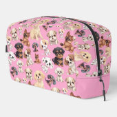 Schattige Puppy Dog Pink Toilettasje (Rechterhoek)