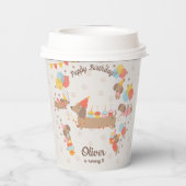 Schattige Puppy Dog Verjaardagspathy Papieren Bekers (Achterkant)