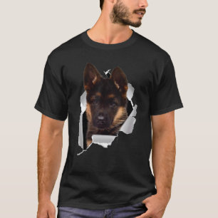 Schattige Puppy Duitse Herder Gezicht Duitse Herde T-shirt