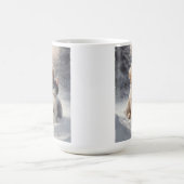 Schattige Puppy en Kitten in Snow Koffiemok (Center)