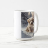 Schattige Puppy en Kitten in Snow Koffiemok (Voorkant rechts)