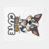 schattige puppy fleece deken (Voorkant (Horizontaal))