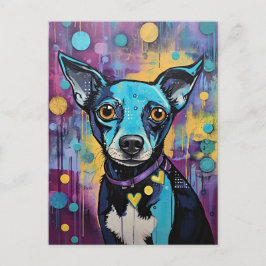 Schattige Puppy Funny Dog Mixed Media Dier Pet Briefkaart