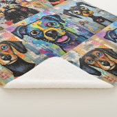 Schattige Puppy Funny Dog Mixed Media Dier Pet Sherpa Deken (3/4)