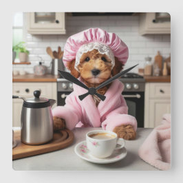 Schattige Puppy Funny Dog Muur Klok