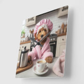 Schattige Puppy Funny Dog Muur Klok (Hoek)