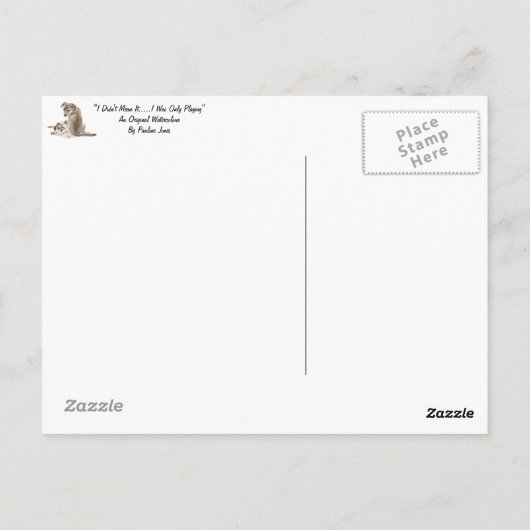 Schattige puppy gemengd ras met teddyhond briefkaart (Achterkant)