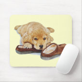 schattige puppy golden rekhoning die slippers sloo muismat (Met muis)