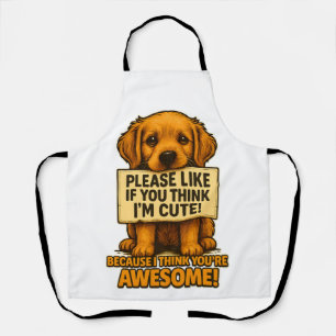 Schattige Puppy, Grappige Hond Liefhebber Citaat Schort