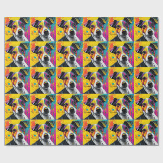 Schattige Puppy Grappige Hond Mixed Media Dier Hui Cadeaupapier