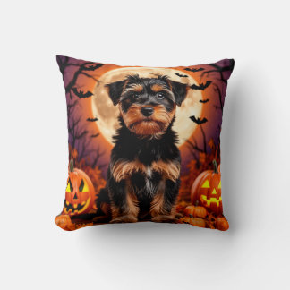 🐶🎃 Schattige Puppy Griezelige Halloween Nacht Ge Kussen